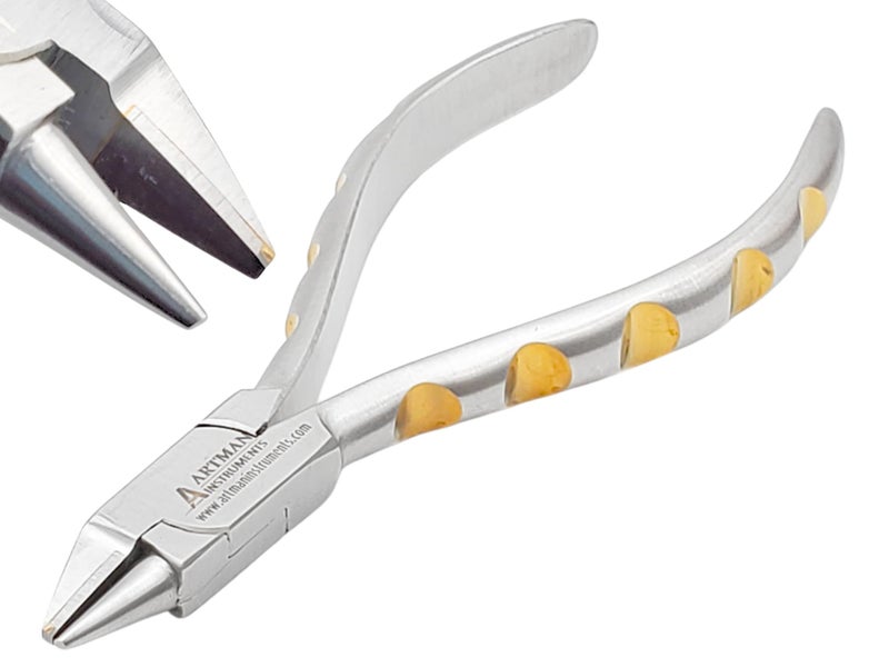 ARTMAN INSTRUMENTS Bird Beak Pliers Small Tip Loop Forming Pliers, Stainless Steel Orthodontic Bending & Shaping Tool, Precision Loop & Wire Forming Pliers, Golden Dot Series - Image 1